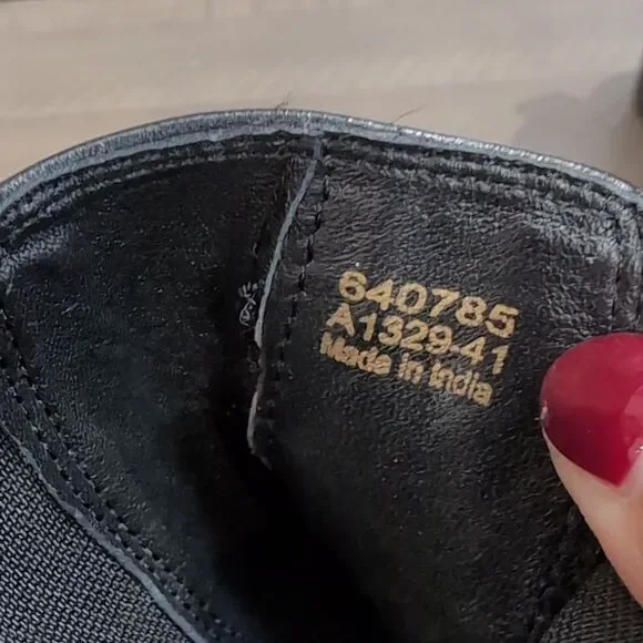 Boden Black Leather Heeled Chelsea Boots Chunky Block Heel Sz 41 - Picture 7 of 14